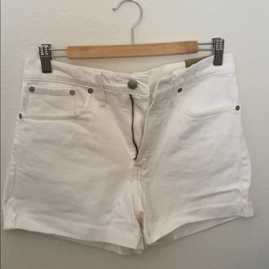 NWT Madewell white denim shorts